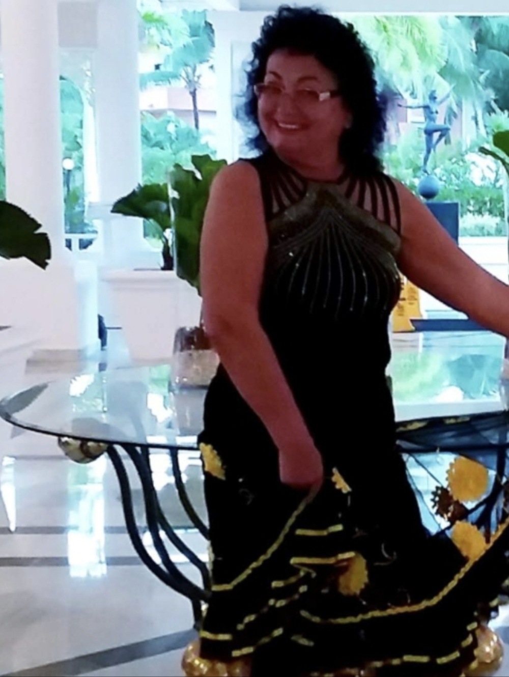 Exquisite Flamenco Boho Chic Tiered Tulle Skirt - Yellow 3D Roses & Gold Sequins